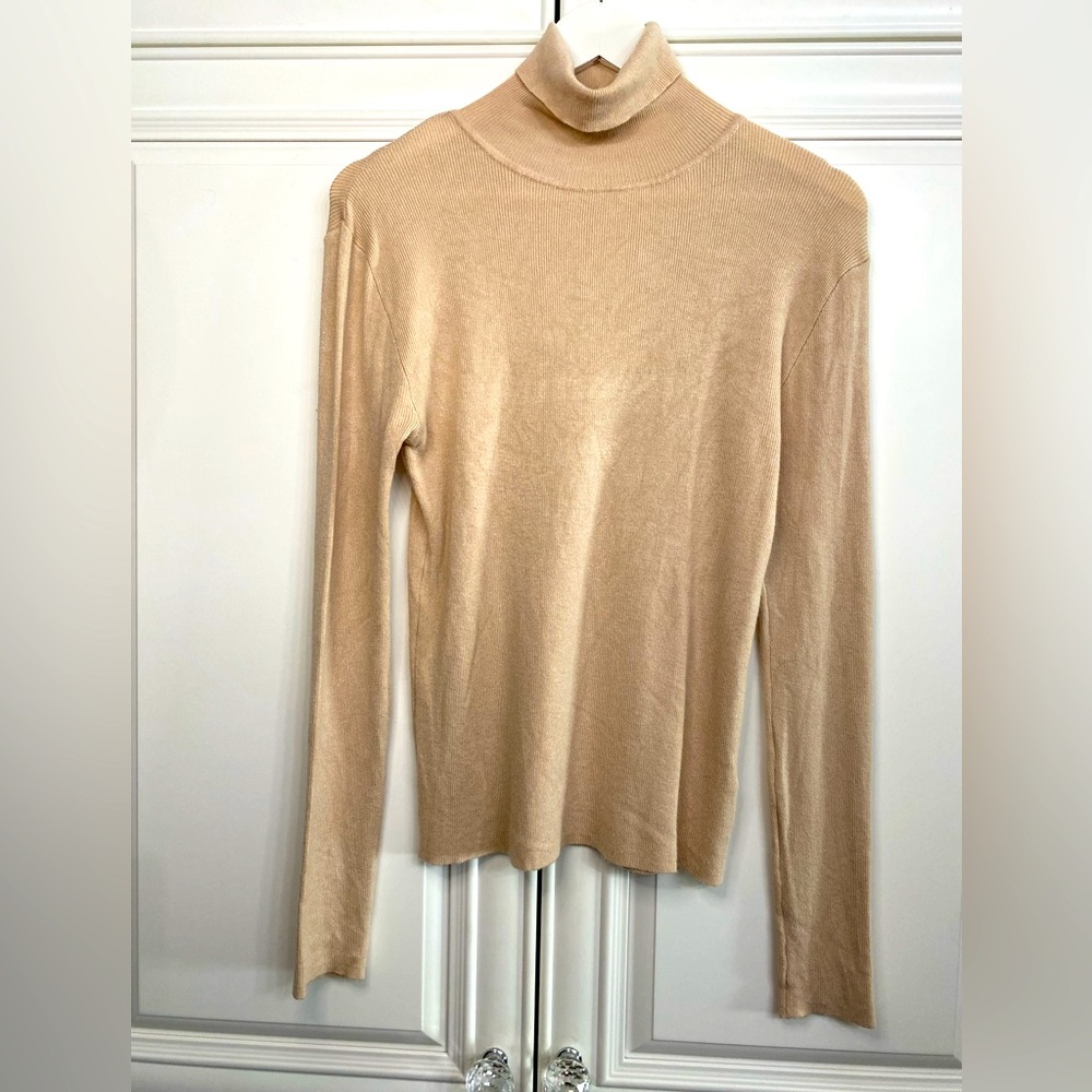 Givingz Women’s Size Small Mixed Soft Pink/Cream Colour Turtleneck Sweater Top